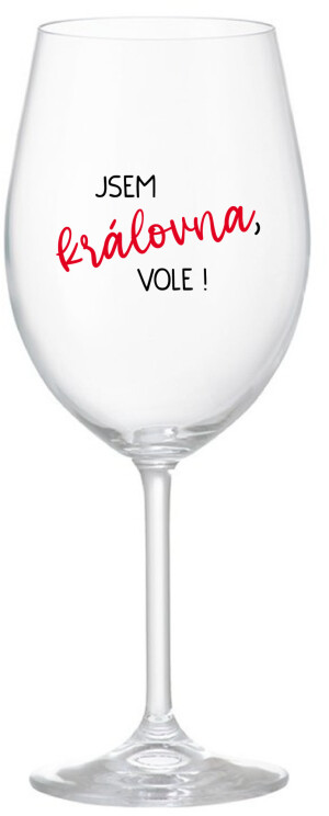 Product detail of JSEM KRÁLOVNA, VOLE! - čirá sklenice na víno 350 ml