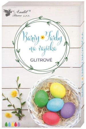 Product detail of Barvy na vajíčka gelové glitrové, 5ks, rukavice