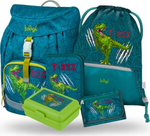 Product detail of BAAGL 5 SET Airy T-REX: batoh, penál, sáček, peněženka, box