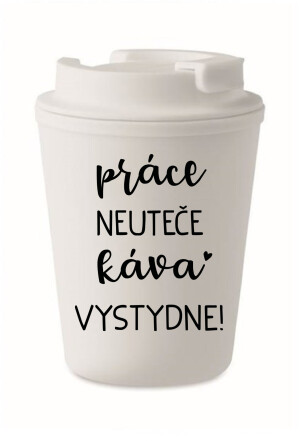 Product detail of PRÁCE NEUTEČE, KÁVA VYSTYDNE! - bílý termohrnek 300 ml