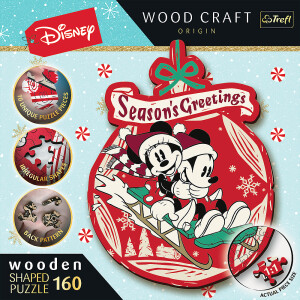 Product detail of Puzzle Wood Craft Origin Vánoční dobrodružství Mickeyho a Minnie 160 dílků - Tolo