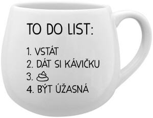 Product detail of TO DO LIST:  BÝT ÚŽASNÁ - bílý keramický hrníček 300 ml