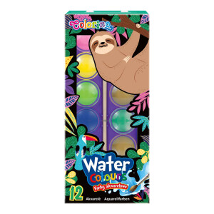 Product detail of Colorino vodové barvy Wildkid, se štětcem, 12 barev