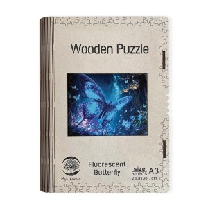 Product detail of Dřevěné puzzle/Fluorescentní motýl A3 - EPEE