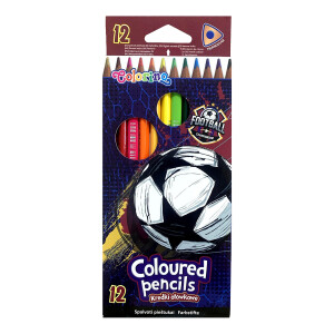 Product detail of Colorino Pastelky trojhranné - Fotbal (12 barev)