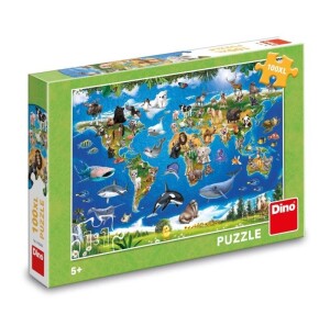 Product detail of Puzzle XL Mapa zvířat 100 dílků