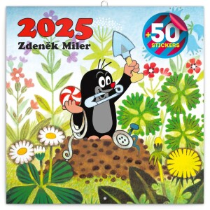 Product detail of Kalendář 2025 poznámkový: Krteček, s 50 samolepkami, 30 × 30 cm