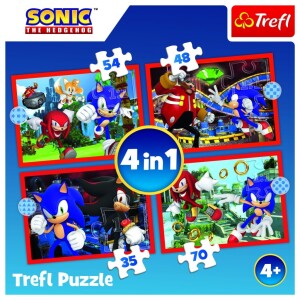 Product detail of Puzzle Sonic: Dobrodružná jízda 4v1 (35,48,54,70 dílků) - Trigano