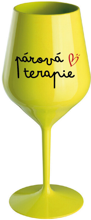 Product detail of PÁROVÁ TERAPIE - žlutá nerozbitná sklenice na víno 470 ml