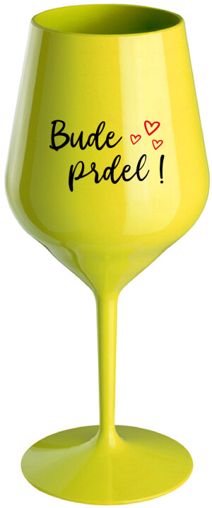 Product detail of BUDE PRDEL! - žlutá nerozbitná sklenice na víno 470 ml