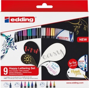 Product detail of Edding Štětcový popisovač 1340 - sada 9+2 (Happy Lettering set)