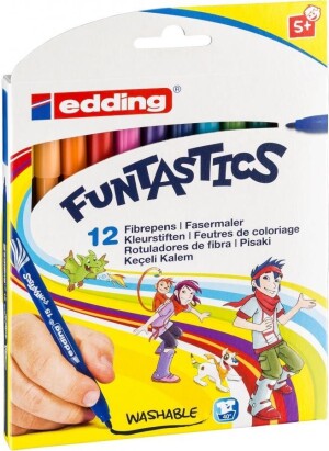 Product detail of Edding Dětské fixy Funtastics 15, sada 12 barev pro větší děti