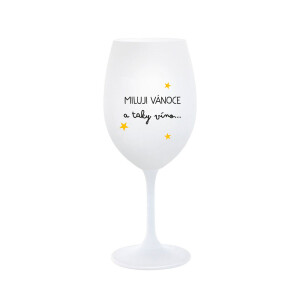 Product detail of MILUJI VÁNOCE A TAKY VÍNO - bílá  sklenice na víno 350 ml
