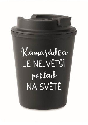 Product detail of KAMARÁDKA JE NEJVĚTŠÍ POKLAD NA SVĚTĚ - černý termohrnek 300 ml