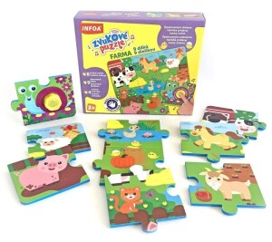 Product detail of Zvukové puzzle Farma - 9 dílků / 9 dielikov