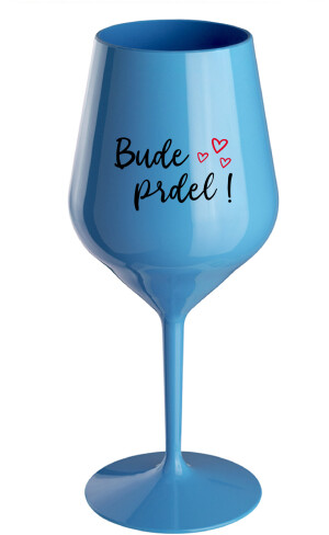Product detail of BUDE PRDEL! - modrá nerozbitná sklenice na víno 470 ml