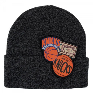 Product detail of Pánská / junior čepice New York NBA Logo HCFK4341 Tmavě šedá s černou vzor oranžová - Mitchell & Ness tm.šedá-oranžová one size
