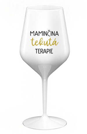 Product detail of MAMINČINA TEKUTÁ TERAPIE - bílá nerozbitná sklenice na víno 470 ml