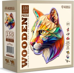 Product detail of Dřevěné puzzle Barevná puma 150 dílků