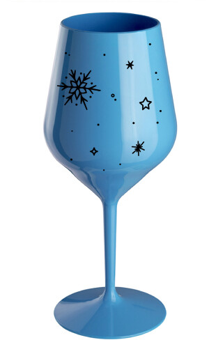Product detail of ZIMĚNKA - modrá nerozbitná sklenice na víno 470 ml