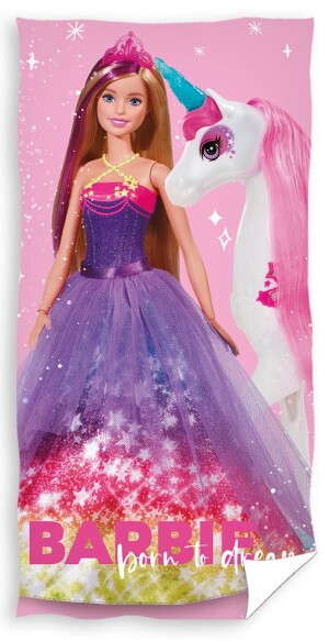 Product detail of Dětská osuška Barbie a Jednorožec