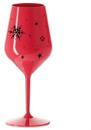 Product detail of ZIMĚNKA - červená nerozbitná sklenice na víno 470 ml