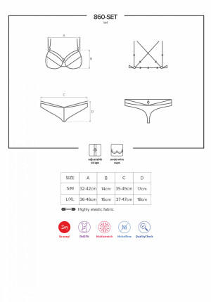 Product detail of Jedinečný set 860 - SET red - Obsessive S/M červená