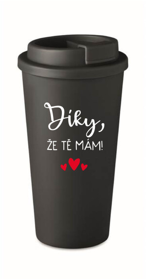 Product detail of DÍKY, ŽE TĚ MÁM! - černý termohrnek 475 ml