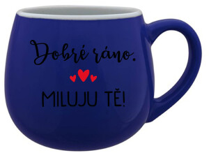 Product detail of DOBRÉ RÁNO. MILUJU TĚ! - modrý keramický hrníček 300 ml