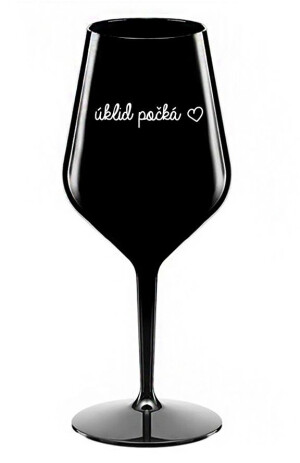 Product detail of ÚKLID POČKÁ - černá nerozbitná sklenice na víno 470 ml