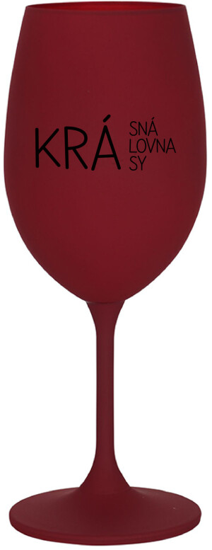 Product detail of KRÁSNÁ KRÁLOVNA KRÁSY - bordo sklenice na víno 350 ml