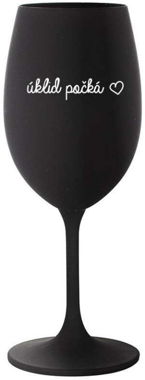 Product detail of ÚKLID POČKÁ - černá sklenice na víno 350 ml