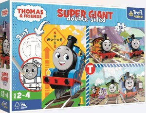 Product detail of Trefl Puzzle Mašinka Tomáš a jeho hry Super giant 15 dílků - oboustranné