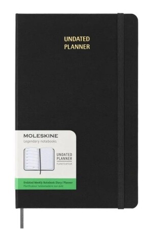 Product detail of Moleskine Plánovací zápisník černý L, nedatovaný, tvrdý