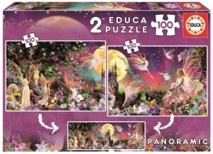 Product detail of Puzzle Panorama Pohádkové víly 2x100 dílků