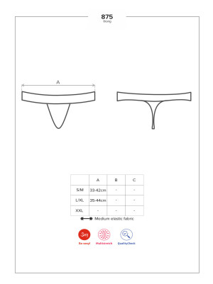 Product detail of Sexy tanga 875 - THO - Obsessive černá L/XL