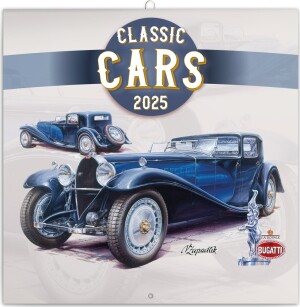 Product detail of NOTIQUE Poznámkový kalendář Classic Cars – Václav Zapadlík, 2025, 30 x 30 cm