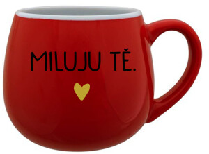 Product detail of MILUJU TĚ. - červený keramický hrníček 300 ml