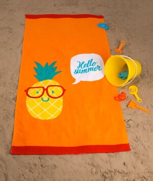 Product detail of Dětská plážová osuška Ananas Oranžová