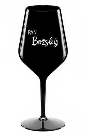 Product detail of PAN BOŽSKÝ  - černá nerozbitná sklenice na víno 470 ml