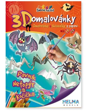 Product detail of 3D omalovánky Pavouk, Netopýr a kočička
