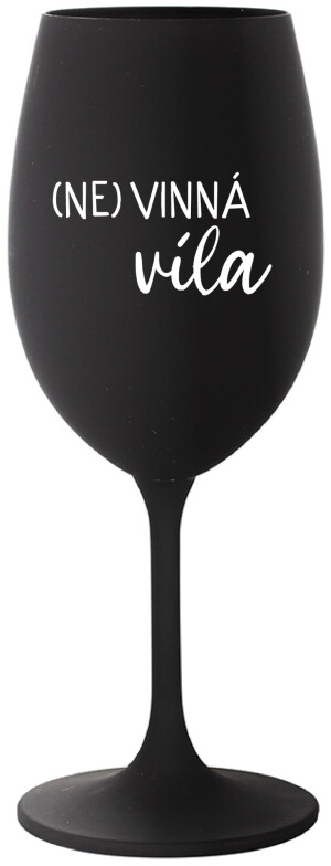 Product detail of (NE)VINNÁ VÍLA - černá sklenice na víno 350 ml