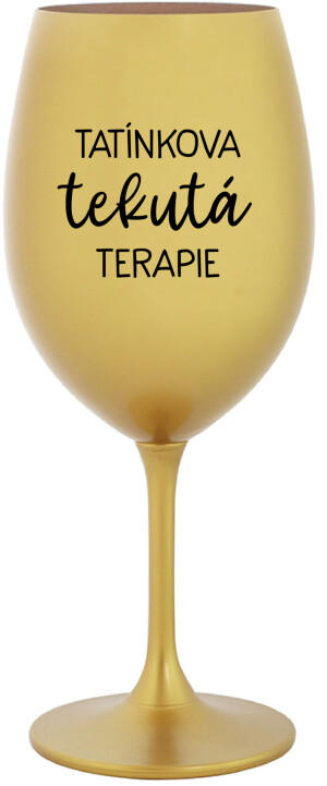 Product detail of TATÍNKOVA TEKUTÁ TERAPIE - zlatá sklenice na víno 350 ml