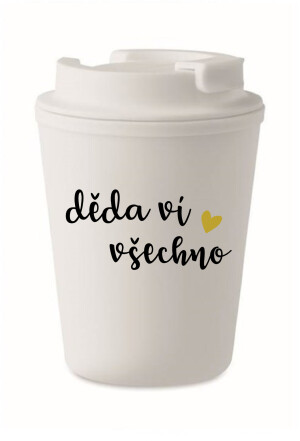 Product detail of DĚDA VÍ VŠECHNO - bílý termohrnek 300 ml