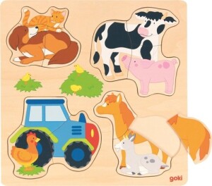 Product detail of Dřevěné vkládací puzzle Hospodářská zvířata