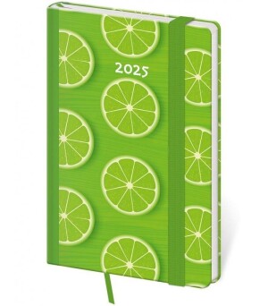 Product detail of Diář 2025 Vario týdenní kapesní Lime s gumičkou