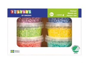 Product detail of Playbox Zažehlovací korálky 6000 ks - pastelové barvy (žlutá, růžová, fialová, modrá, tyrkysová, zelená)