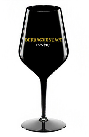 Product detail of DEFRAGMENTACE MOZKU - černá nerozbitná sklenice na víno 470 ml