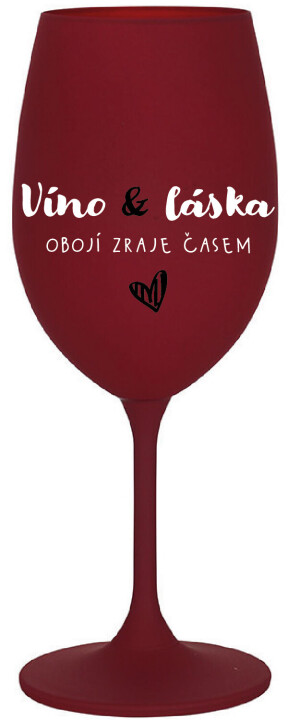 Product detail of VÍNO A LÁSKA: OBOJÍ ZRAJE ČASEM - bordo sklenice na víno 350 ml