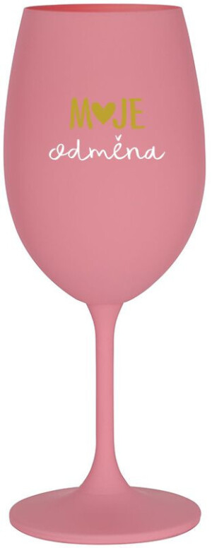Product detail of MOJE ODMĚNA - růžová sklenice na víno 350 ml